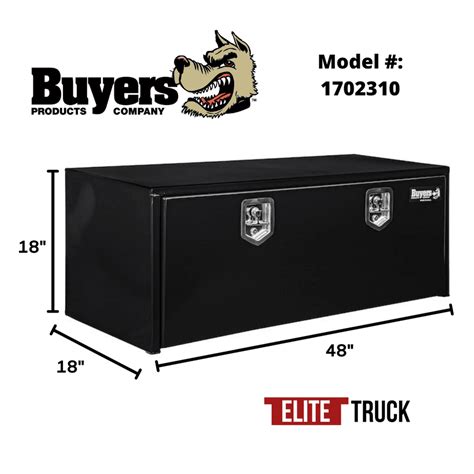 12 d black steel underbody truck box|18x18x48 inch truck box.